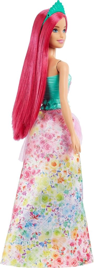 Barbie Dreamtopia Princess Doll (Dark-Pink Hair), with Sparkly Bodice, Princess Skirt and Tiara, Toy for Kids Ages 3 Years Old and Up