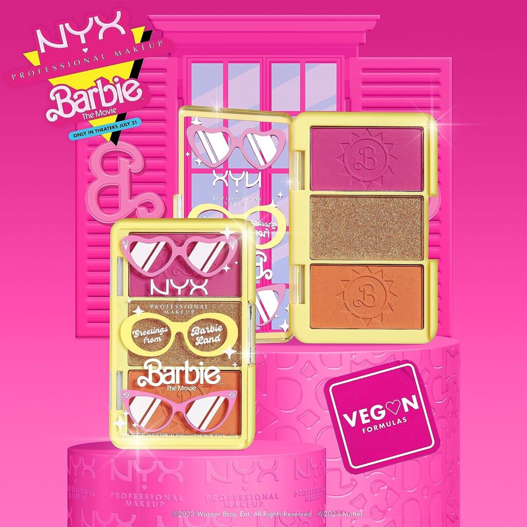 NYX PROFESSIONAL MAKEUP BARBIE, Mini Cheek Palette - Greeting From BARBIE Land